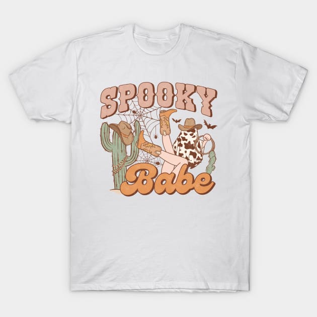 "Spooky Babe" Western Aesthetic T-Shirt by FlawlessSeams